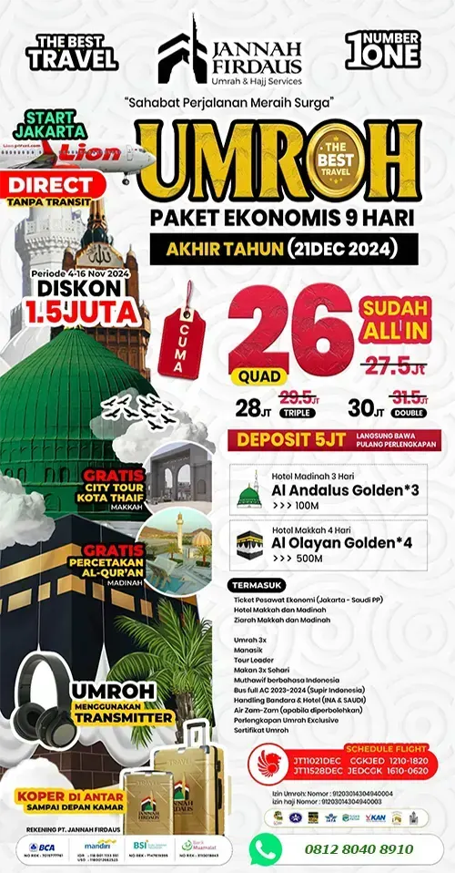 paket umroh ekonomis Jannah Firdaus